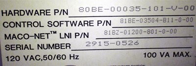 Barber-Colman 80BE-00035-101-V-00 Maco 8000 Insta-Set Module - Image 2