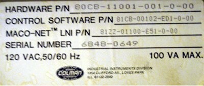 Barber-Colman 80CB-11001-001-0-00 Maco 8000 Sequence Module - Image 2