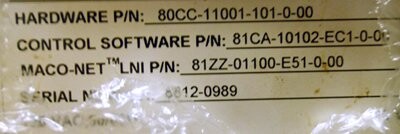 Barber-Colman 80CC-11001-101-0-00 Maco 8000 Sequence Module - Image 2