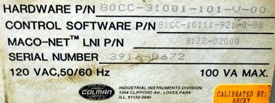 Barber-Colman 80CC-31001-101-V-00 Maco 8000 Sequence Module - Image 2