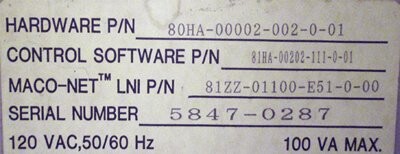 Barber-Colman 80HA-00002-002-0-01 Maco 8000 Multi-Pump P/F Module - Image 2