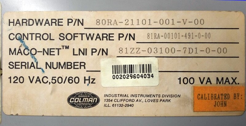 Barber-Colman 80RA-21101-V-00 Maco 8000 Clamp Control Module - Image 2