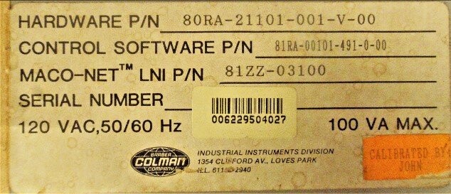 Barber-Colman 80RA-21101-001-V-00 Maco 8000 Clamp Control Module - Image 2