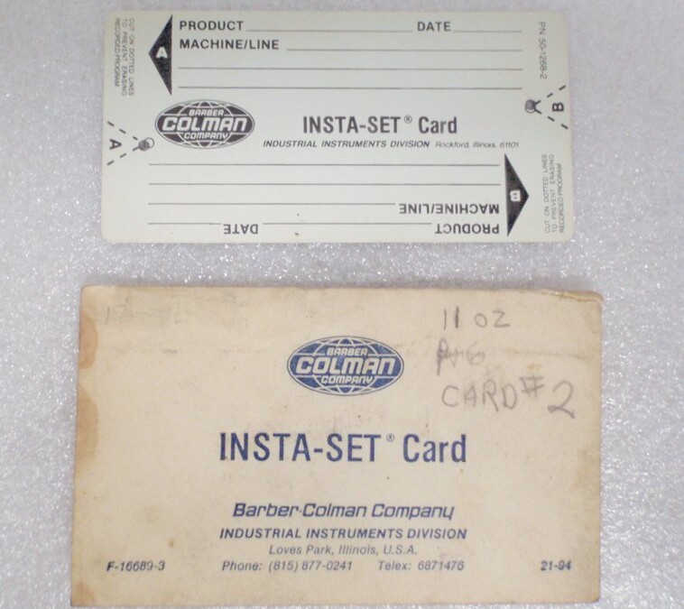 Barber-Colman 50-1268-2 Insta-set Card