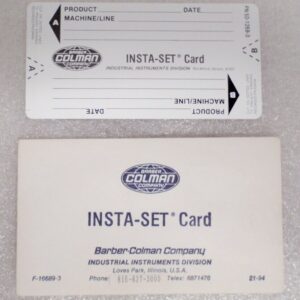 Barber-Colman 50-1268-3 Insta-set Card