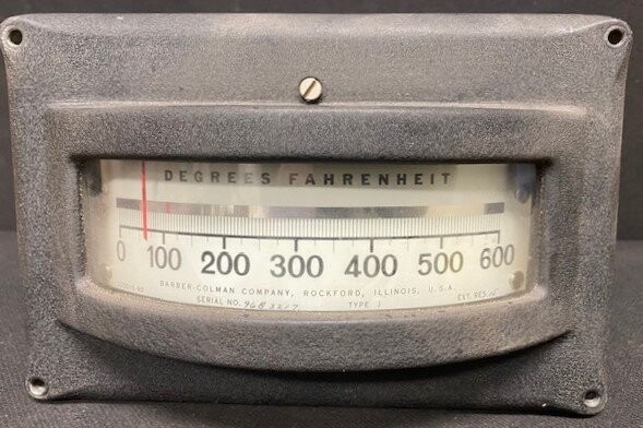Barber-Colman S20015-90 Type J Fahrenheit Temperature Gauge