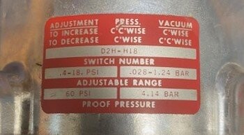 Barksdale D2H-H18 Pressure Switch - Image 3