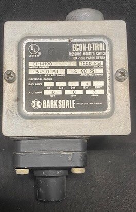 Barksdale E1H-H90 Econ-o-trol Pressure Actuated Switch