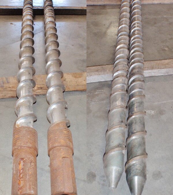 Bekum 70mm Barrier Flight Extruder Screw