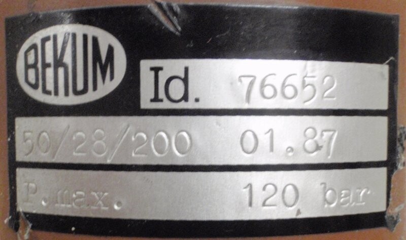 Bekum 76652 Hydraulic Cylinder - Image 2