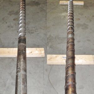 Bekum 80mm 2245mm OAL Extruder Screw