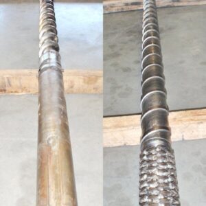 Bekum 80mm 2250mm OAL Extruder Screw
