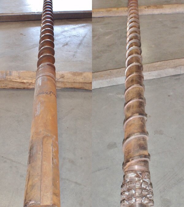 Bekum 80mm 2250mm PE Extruder Screw