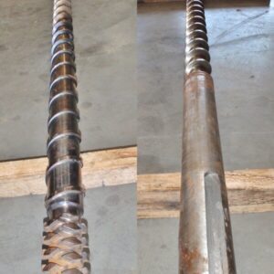 Bekum 80mm PE 2245mm OAL Extruder Screw