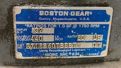 Boston Gear F718B-60T-B5-GT1 60:1 Gear Reducer - Image 3