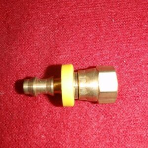 Dixon BPFS22, 1/4" Brass Female NPSM Swivel x Push-on Hose Barb Ball Seat, Female Thread Size 1/4"-18