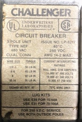 Challenger LP-8217 Circuit Breaker - Image 2