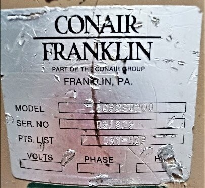 Conair D01H4000300000 (CD100) Desiccant Dryer - Image 4