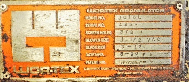 Conair-Wortex JC-10L Granulator - Image 4