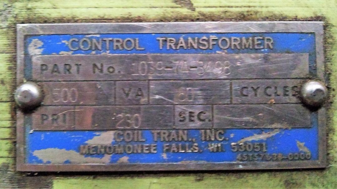 Coil Tran. Inc. 1039-74-3489 500VA Control Transformer - Image 2