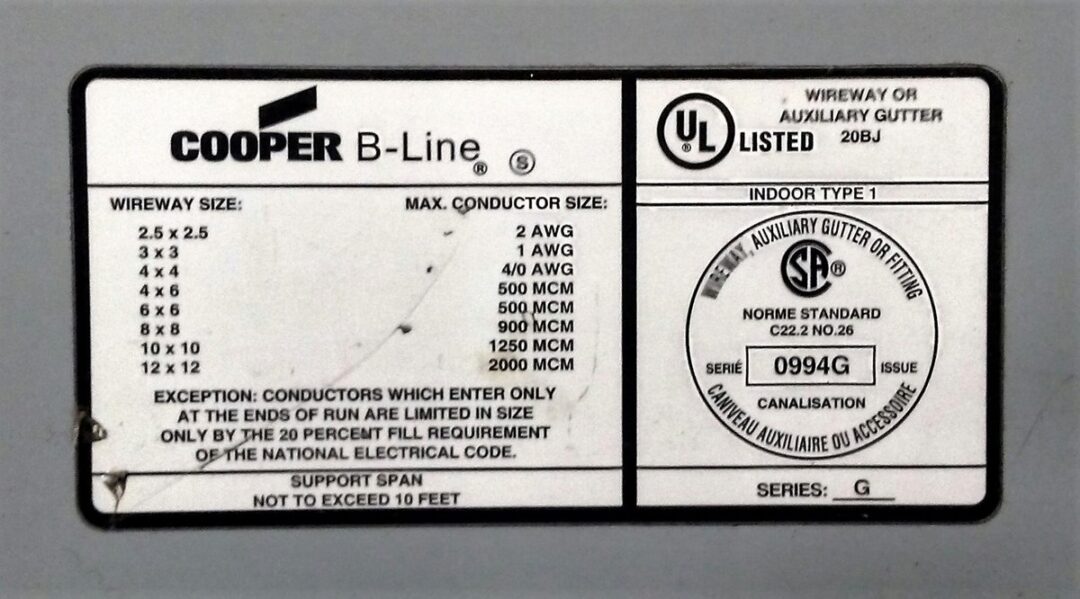 Cooper B-Line Unknown Model Series: 0994G Gray Wireway - Image 2