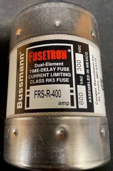 Cooper Bussmann FRS-R-400 Fusetron Dual Element Fuse - Image 3
