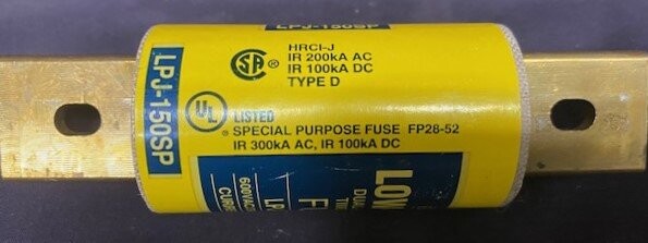 Cooper Bussmann LPJ-150SP 150 Amp Class J Fuse - Image 2