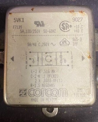 Corcom 5VK1 Power Line Filter - Image 2