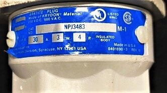 Crouse-Hinds NPJ3483 M-1 Arktite 3-Wire 4-Pole Plug - Image 2