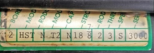 Cunningham MFG Company 2HST-N-T2-N18-7/8-2-3-S-3000 Hydraulic Cylinder - Image 3