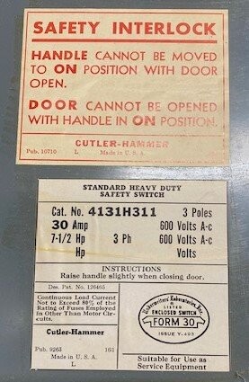 Cutler-Hammer 4131H311 Enclose Fusible Safety Switch - Image 3