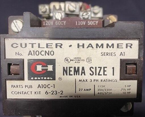 Cutler-Hammer A10CN0 Series A1 Starter - Image 2