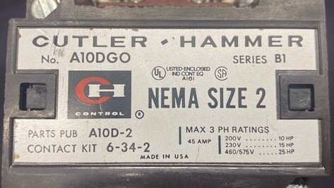 Cutler-Hammer A10DGO Series B1 Starter - Image 2