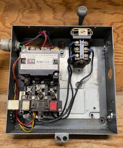 Cutler-Hammer Bulletin A10 A-C Full Voltage Magnetic Starter - Image 2