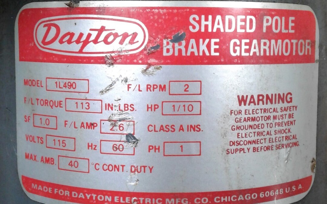 Dayton 1L490 Shaded Pole Brake Gearmotor - Image 2