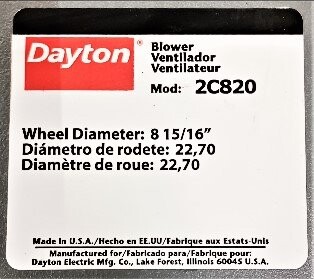 Dayton 2C820 Blower Housing - Image 2