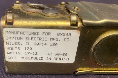 Dayton 6X543 Solenoid Valve Coil - Image 2