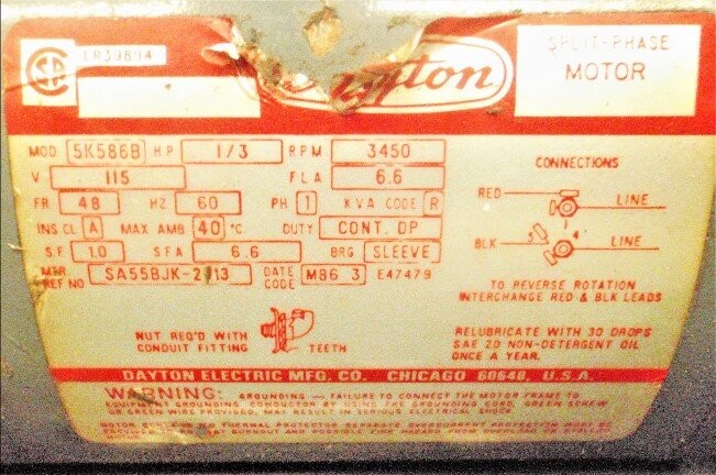 Dayton Unknown Model 9 Inch Diameter Wheel Blower - Image 2