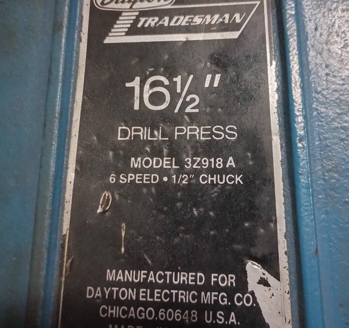 Dayton 6 speed Pedestal Drill Press - Image 3