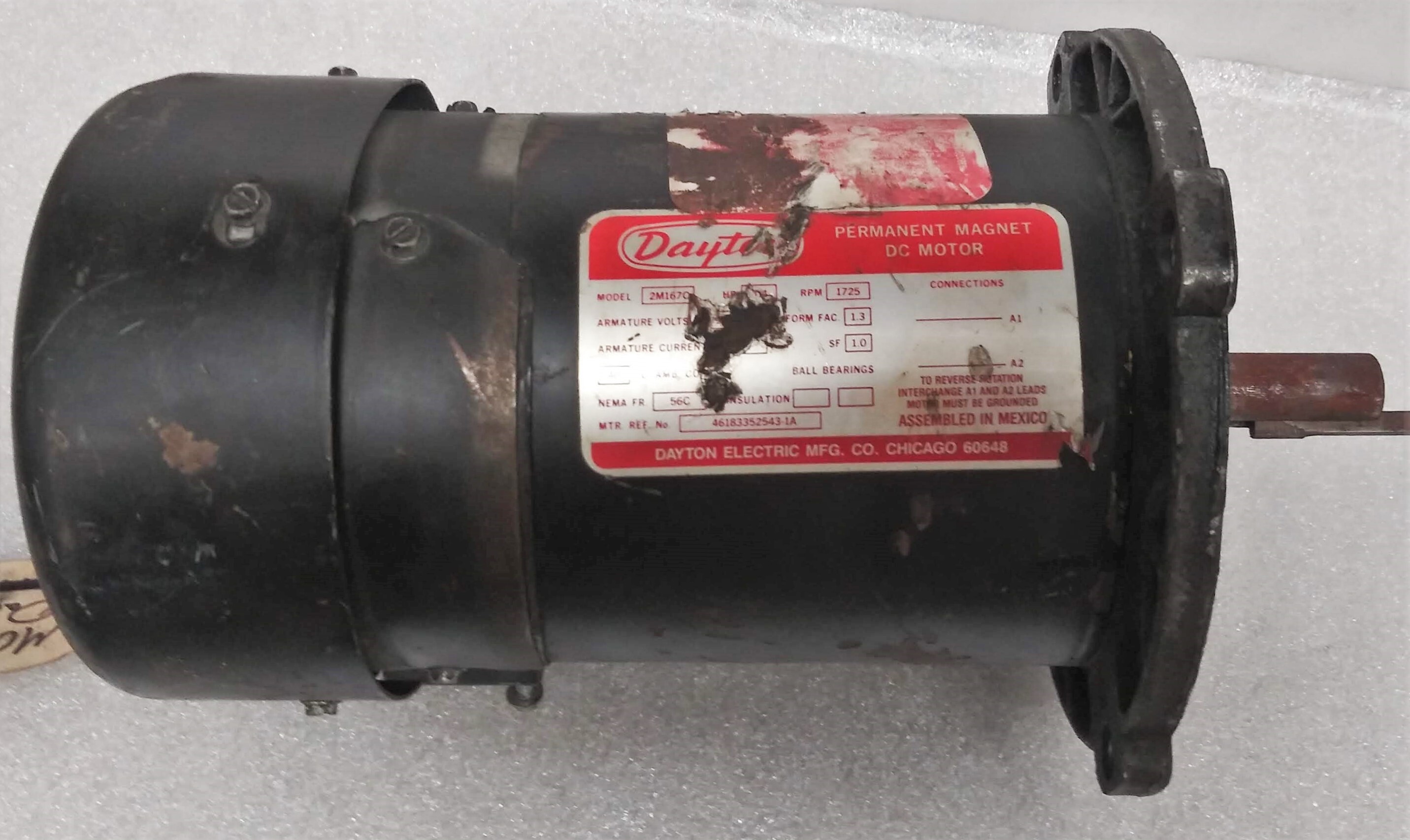 Dayton 2M167C 1/4 HP DC Motor