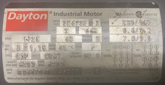 Dayton 3N693D 2-HP Motor - Image 2