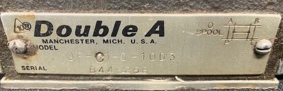 Double A QF-01-C-10D3 Hydraulic Valve - Image 2