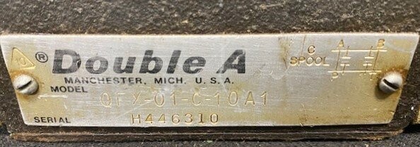 Double A QFX-01-C-10A1 Hydraulic Valve - Image 2