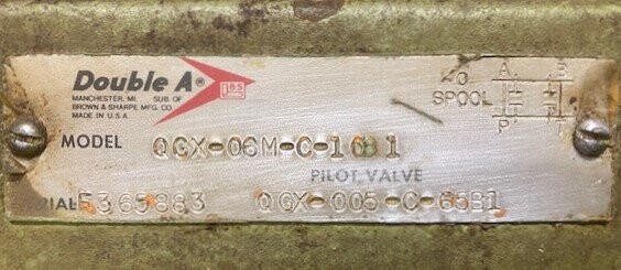 Double A QGX-06M-C-10B1 Hydraulic Valve - Image 2