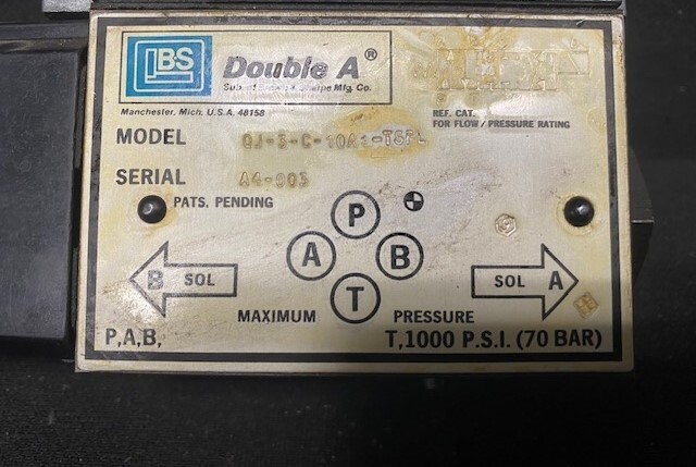 Double A QJ-3-C-10A1-TSPL Hydraulic Valve - Image 2