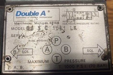 Double A QJ 8 C 10A1 LK Hydraulic Valve - Image 3