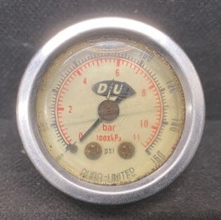 Duro United Unknown Model 0-160 PSI Pressure Gauge