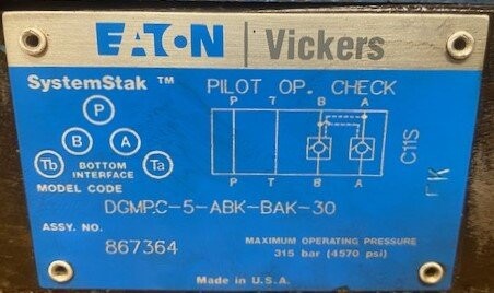 Eaton-Vickers DG4V-5-2AJ-M-U-H6-20 Hydraulic Valve - Image 2