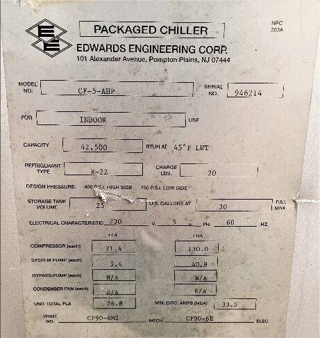 Edwards Engineering CF-5-AHP Liquid Chiller - Image 3