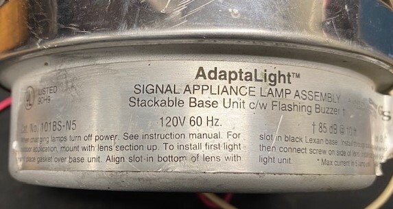 Edwards Signaling 101BS-N5 AdaptaLight Signal Appliance Lamp Assembly - Image 2